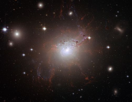 Galaxy NGC 1275. [Credit: NASA, ESA, and the Hubble Heritage (STScI/AURA)-ESA/Hubble Collaboration]