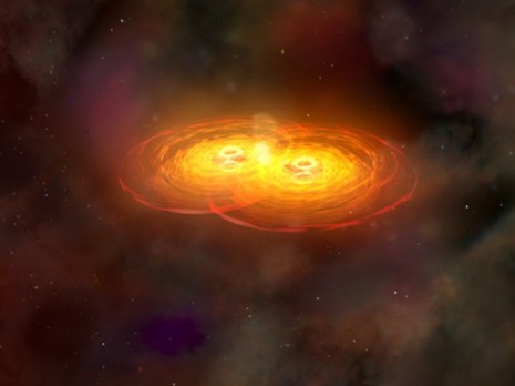 Artist's concept of merging black holes [Credit: NASA]